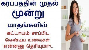 'Foods you should eat during first trimaster in tamil | Rahul Pregnancy Health tips'