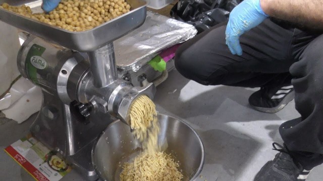 'Street Food in Italy. Preparing and Frying Falafel from Syria'