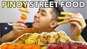 'FILIPINO STREET FOOD MUKBANG | Kwek-kwek, Fishball , Kikiam, Dynamite, Squidball, French Fries'