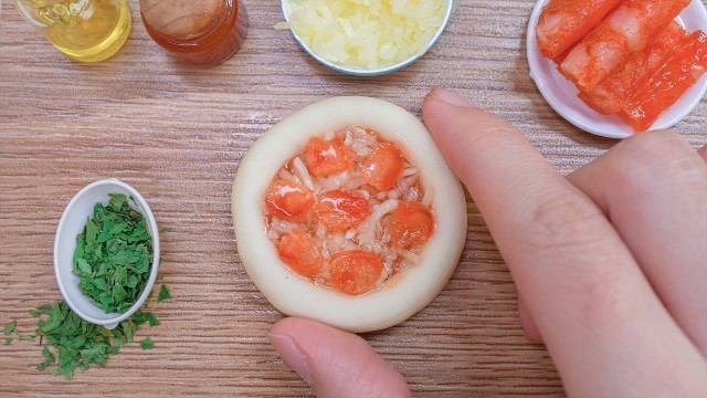 'Miniature PIZZA DOUGH Recipe | ASMR Cooking Tiny Food In Mini Kitchen'