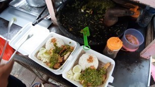 'AYAM PENYET SAMBAL IJO SADIZ GEROBAK PINK !! INDONESIAN STREET FOOD'