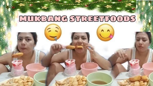 'MUKBANG FILIPINO STREET FOODS (bananacue,fishball,kikiam,french fries, scramble  | khimberly Pilande'