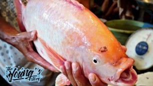 'SPECIAL NEW YEAR GRILLED  JUMBO TILAPIA FISH YUMMY !!! - INDONESIAN STREET FOOD'