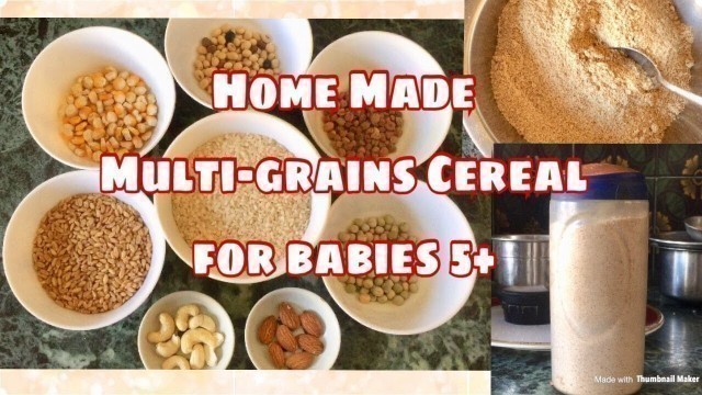 'Home made multi grains cereal for babies 5 months + / baby food Lito / NepaliMom Vlogs /'