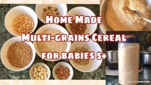 'Home made multi grains cereal for babies 5 months + / baby food Lito / NepaliMom Vlogs /'