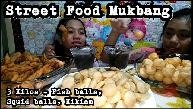 'STREET FOOD MUKBANG - Fish balls, Squid balls, Kikiam + Coca Cola'