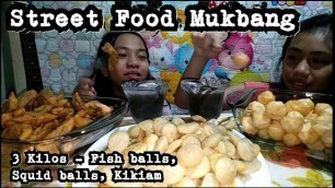 'STREET FOOD MUKBANG - Fish balls, Squid balls, Kikiam + Coca Cola'