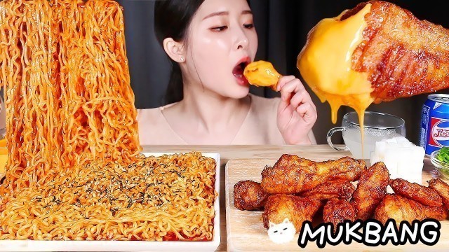 '맵덕후의 불닭볶음면 레드콤보 매운고추 먹방 | SPICY FOOD LOVER\'S FIRE CHICKEN NOODLES & SPICY FRIED CHICKEN & 