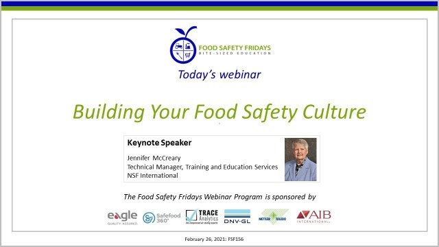 'Building Your Food Safety Culture'