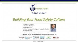 'Building Your Food Safety Culture'