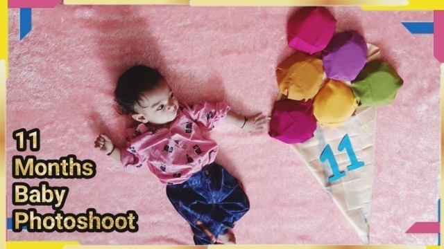 '11 Months baby photoshoot  at home | Ice Cream theme photography idea | The Life of Preeti'