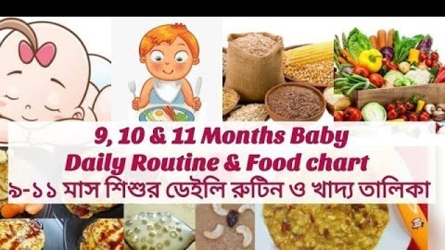 '9-11 months baby Daily routine & food chart | ৯-১১ মাস বয়সী শিশুর খাদ্য তালিকা | সারাদিনের রুটিন |'