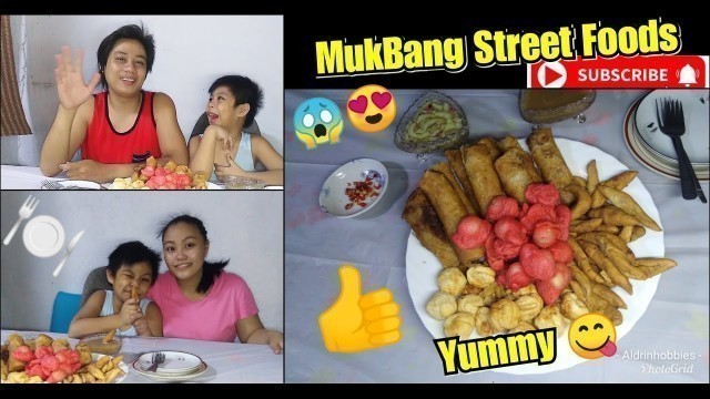 'MUKBANG FILIPINO STREET FOODS ( Kwek kwek, lumpiang toge, kikiam, squidballs)'