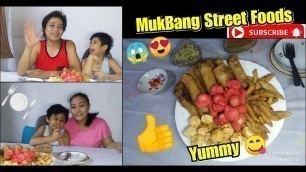 'MUKBANG FILIPINO STREET FOODS ( Kwek kwek, lumpiang toge, kikiam, squidballs)'