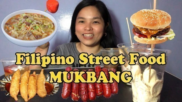 'FILIPINO STREET FOOD MUKBANG | Kwek -Kwek, LOMI, hotdog, fishball, kikiam, burger'