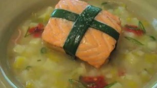 'Valentine\'s Salmon - Belly-Wrapped Salmon, Potato, and Leeks'