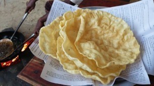 'Papadum Frying | How to make Papad | Papor Vaja Street Food'