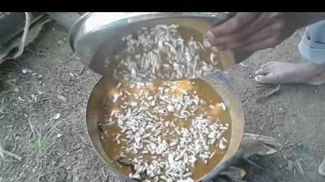 'Cooking Goat Intestine Gravy in My Village   Traditional Way   Food Money Food'