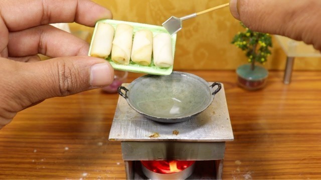 'Miniature Chicken Spring Rolls I Mini real cooking with MDC'