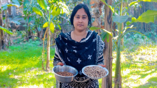 'Bengali Street Food or Dry Food: Peanut Frying & Chickpea Frying Recipe | Village Food Factory'