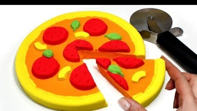 'DIY Kinetic Sand Pizza How to Make Kinetic Sand Food Videos for Kids'