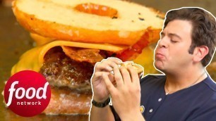 'Adam Tries A Burger With Glazed Donut Buns! | Man V Food: The Carnivore Chronicles'