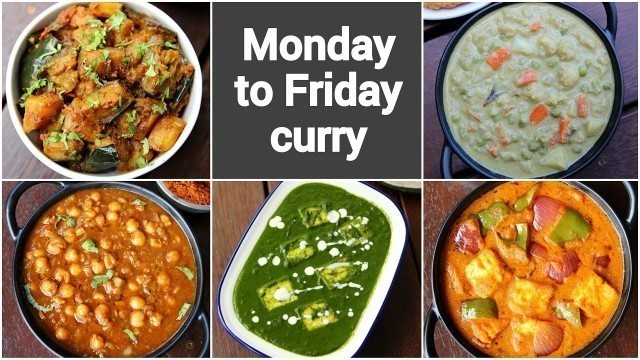 'monday to friday lunch box curries | quick & easy indian sabzi recipes | dry curry recipes'