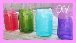 'DIY Colored Mason Jars'