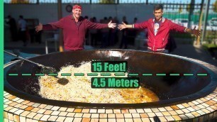 'Asia\'s Biggest Frying Pan! Over 3,000 POUNDS of Rice and Meat Cooked Each Day!'