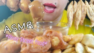 'PINOY STREET FOOD (kwek kwek, kikiam, Fish ball) ASMR  (EATING SOUNDS ONLY)'