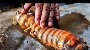 'Indonesian Street Food - GIANT ALIEN SHRIMP Seafood Indonesia'