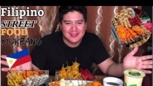 'FILIPINO STREET FOOD MUKBANG | kwek kwek, fishball, kikiam, siomai, squidball etc!'