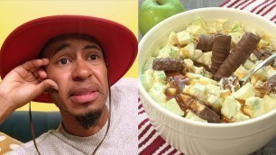 'OMK! Kalen Allen Reacts to Apple Twix Salad Recipe'