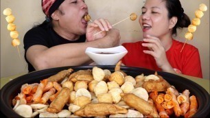 'Street Food Sarap! (Fish Balls,Cheese Sticks,Kikiam,Squid Balls,Chicken Balls) Pinoy Mukbang!'