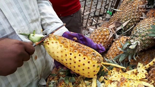 '❤ SUPER ART - Pineapple Cutting ❤ | Indian Street Food Mumbai - Asian Food'