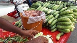 'TASTY Masala Cucumber - Indian Street Food Mumbai - Asian Food'