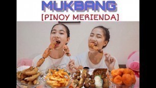 'FILIPINO STREET FOOD MUKBANG -\"PINOY MERIENDA\" [KWEK-KWEK, KIKIAM & ETC.] | TWIN VLOG'