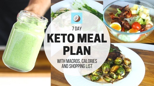 'KETOGENIC DIET Meal Plan - 7 DAY FULL MEAL PLAN for Beginners'