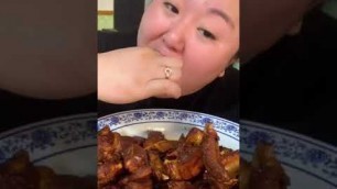 'Frying Pork Ribs, ASMR Spicy Food Eating, MUKBANG Chinese Yummy Food, ASMR Fast Eating'