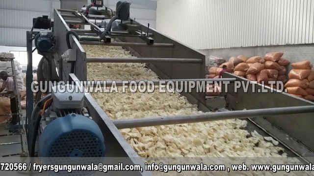 'Fully Automatic Fryums / Pellets Frying Line 1000 Kg Per Hour'