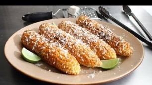 'Mexican Grilled Corn \"Elote\" - Corn with Chili Lime Mayo & Cotija Cheese'