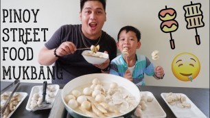 'FILIPINO STREET FOOD MUKBANG! COOKBANG! // FISHBALLS, KIKIAM, SQUID BALLS // PINOY STREET FOOD'