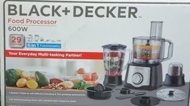 'Black and Decker Food Processor Unboxing. : 600W FX650-B5'