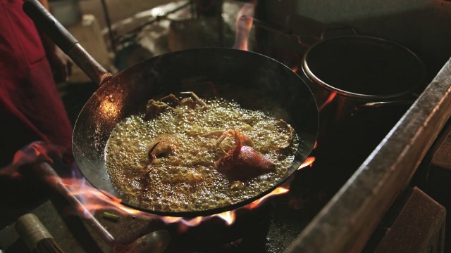 'Frying - Sea Food Stock Footage -4K'