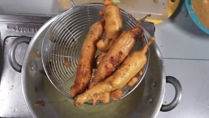 'Andhra Mirchi Bajji making | Food videos | Tasty food recipes'