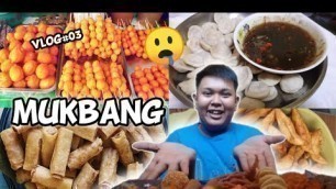 'STREET FOOD MUKBANG | ukoy na kalabasa at puso ng saging ,fishball,kikiam,kwek-kwek, Shanghai,etc.'