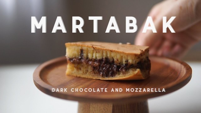 'Famous Indonesian street food dessert | Martabak manis recipe, easy martabak recipe chocolate cheese'