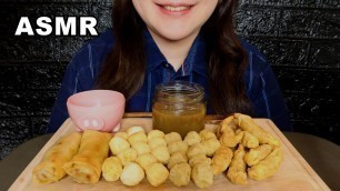 'ASMR MUKBANG (NO TALKING) FILIPINO STREET FOOD l FISHBALL + SQUIDBALL + KIKIAM + LUMPIANG TOGE'