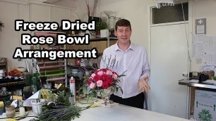 'Freeze Dried / Preserved Rose Bowl Arrangement'