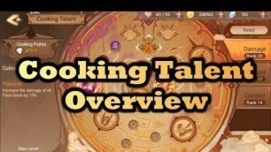 'Cooking Talent Overview | Food Fantasy'